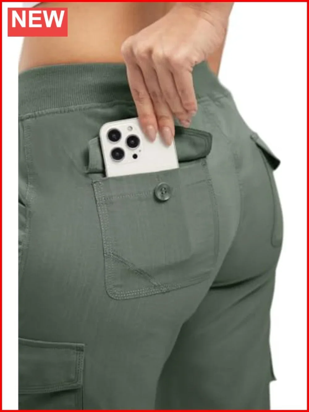 Womens Cargo Capris Lightweight Hiking Pants 6 Pockets Quick Dry Loose Shorts